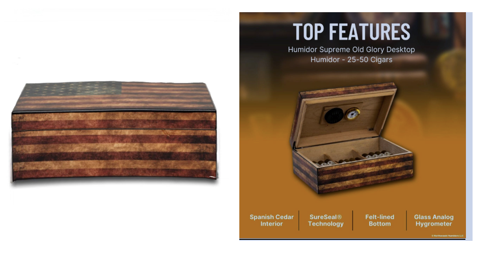 Old Glory Desktop Humidor